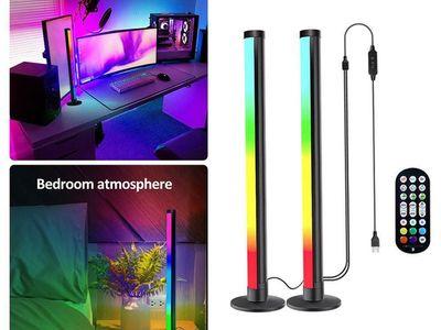 RGB LED Light Bars with Sound Activated Rhythm and Remote Control Distinctive Decoration