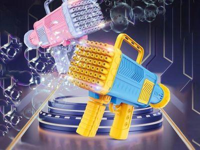 Automatic Bubble Gun 60 Holes With Cool Lights Blows Thousands of Bubbles Per Minute