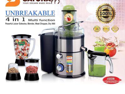 4 in 1 Multifunction Sayona SFP-4245 Food Processor 800W (Juicer, Blender, Chopper, Mill)