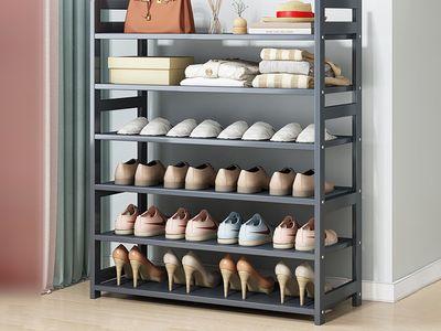 6-Tier Large Storage Adjustable Multi-Tier Shoe Stand and Organizer Lightweight and Easy to Install