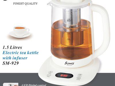 SUMO SM-929 1.5 Litres 800W Cordless Electric Tea Kettle With Infuser