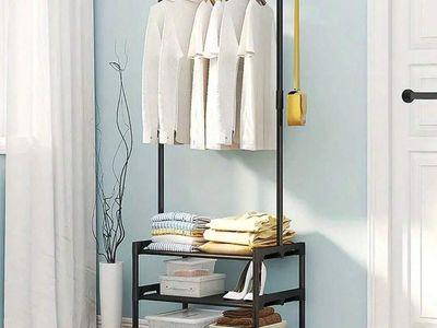 Multifunctional Clothes Organizer Rack with 3 Storage Racks