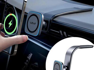 WeWe 15W Wireless Bendable Car Phone Charger with Magnetic Mount