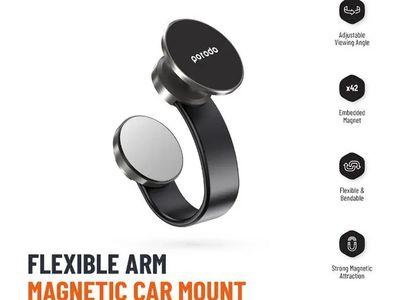 Porodo PD-MGHSCM-BK Magesafe N52 Magnetic Head and Suction Base Car Mount Holder