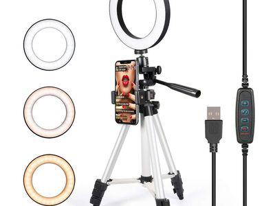 6" Professional LiveStream Selfie led ring light with 3110 tripod