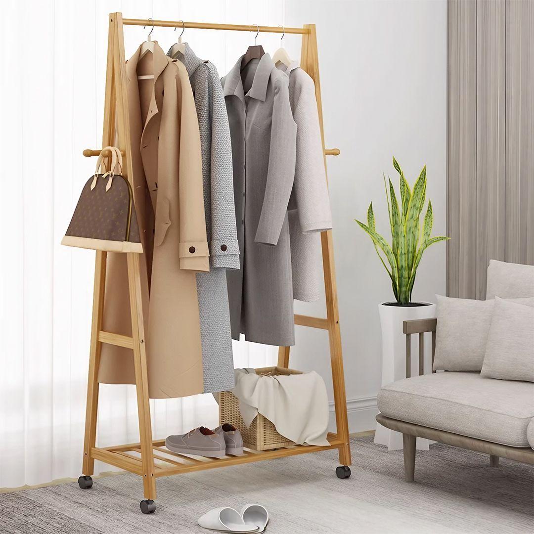 Space Saving Clothes Stand with 4 Hooks