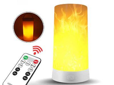 Portable Rechargeable LED Flame Light Lamp with Remote Control 