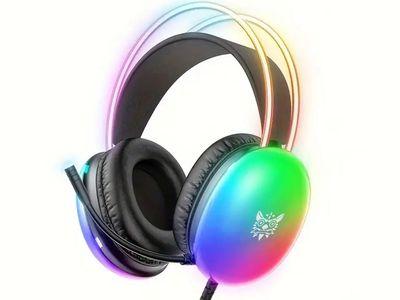 ONIKUMA Cat Ear Gaming Headset with RGB Lights 