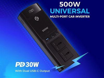 Powerology 500W Universal MultiPort Car Inverter