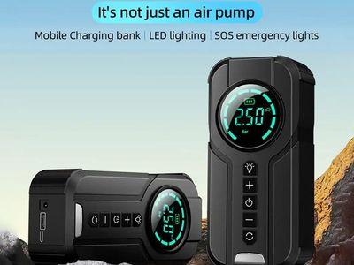 Fast Filling Tire Inflator Portable mini Air Pump With LED Light