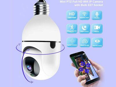 Wireless Bulb 2.4GHz WiFi Camera IP Camera Motion Detection Support TF Cards