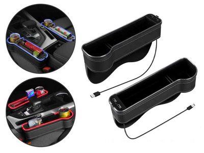 Car Seat Organizer With RGB Lightning and 2 USB Ports