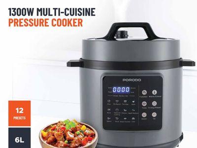 Porodo 1300W 6L Pressure Cooker