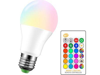 10W LED Color & White Bulb RGB+W E27 with Remote Control