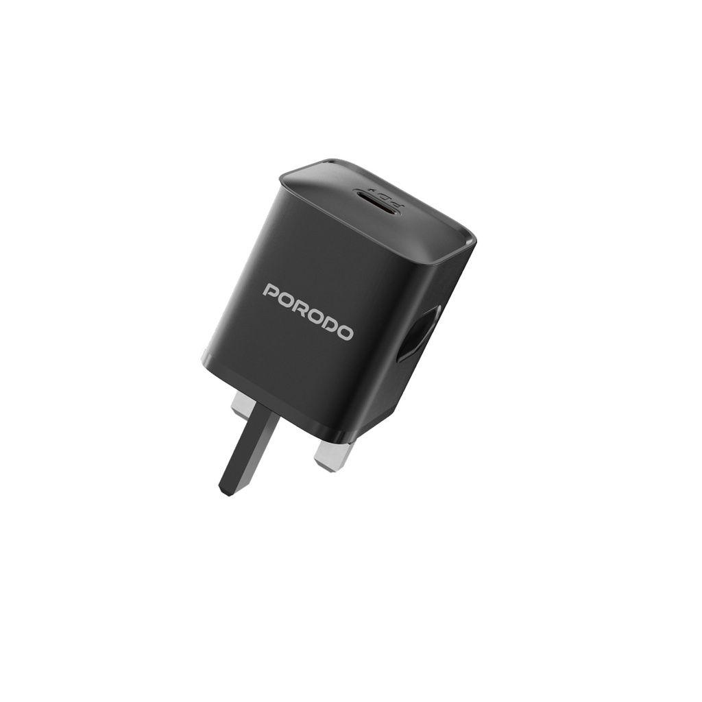 شاحن جداري من بورودو بمنفذ USB-C لشحن سريع وآمن 