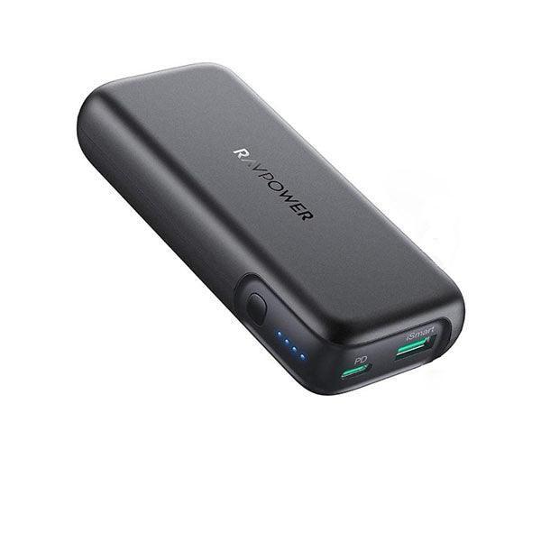 باور بانك RAVPower المحمول بسعة 10000 مللي أمبير/ساعة، بقوة 20 واط، بمنفذ USB-C