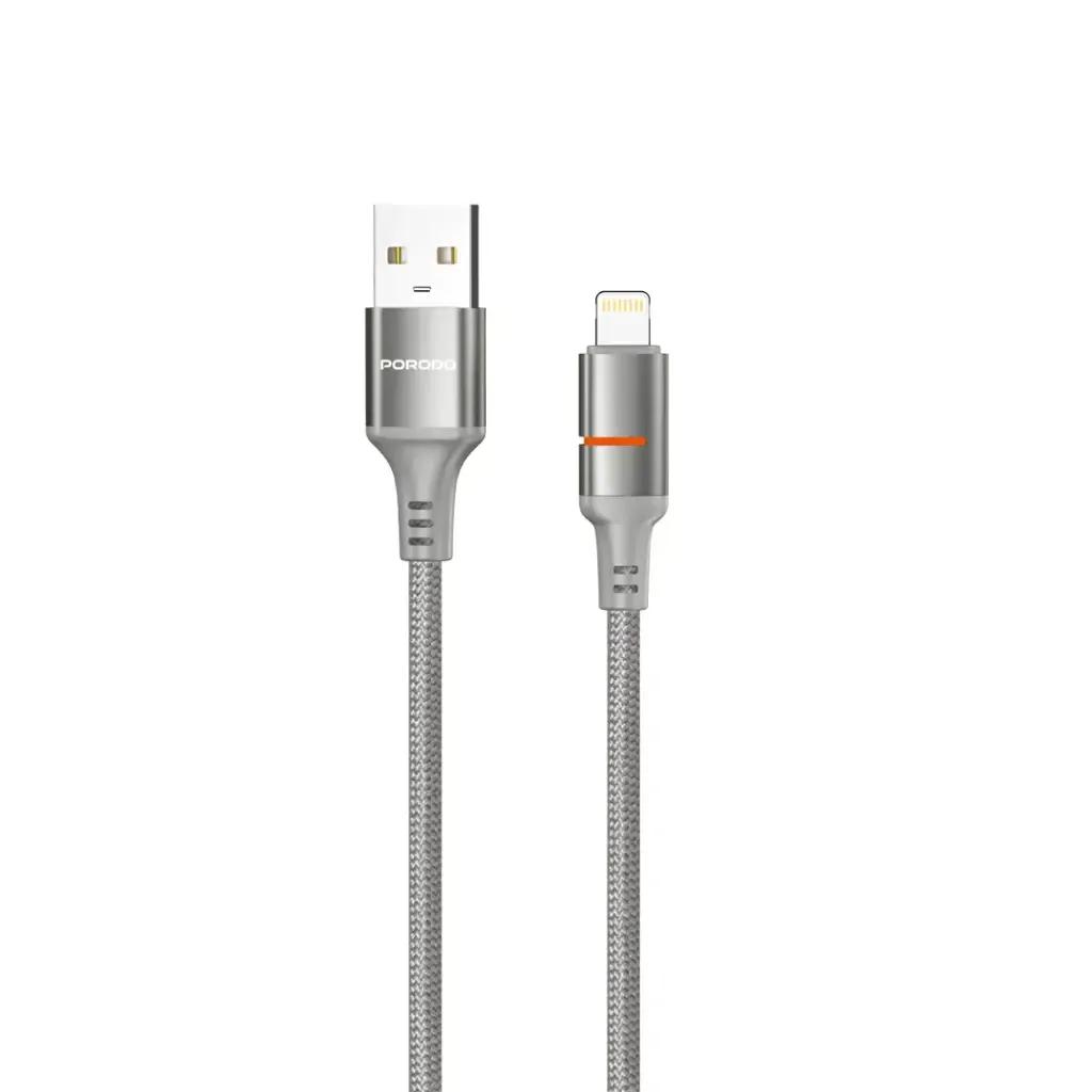 كيبل من بورودو USB-A إلى Lightning مزود بإضاءة LED 