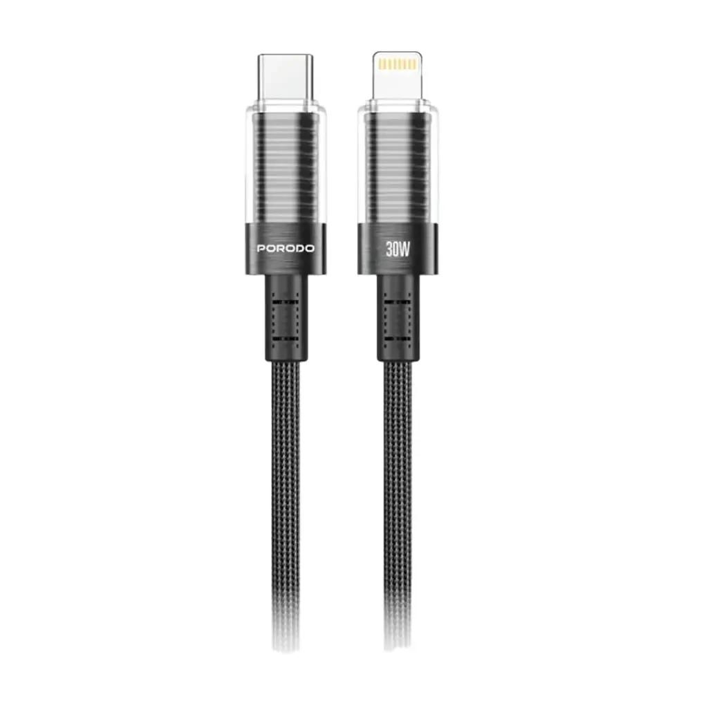 كيبل بورودو الشفاف من USB-C إلى Lightning 