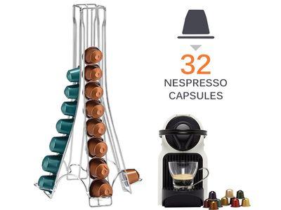 Coffee Pod Storage Shelf Iron Holder Capsule Stand for 32 Coffee Pods Home Store for Nespresso