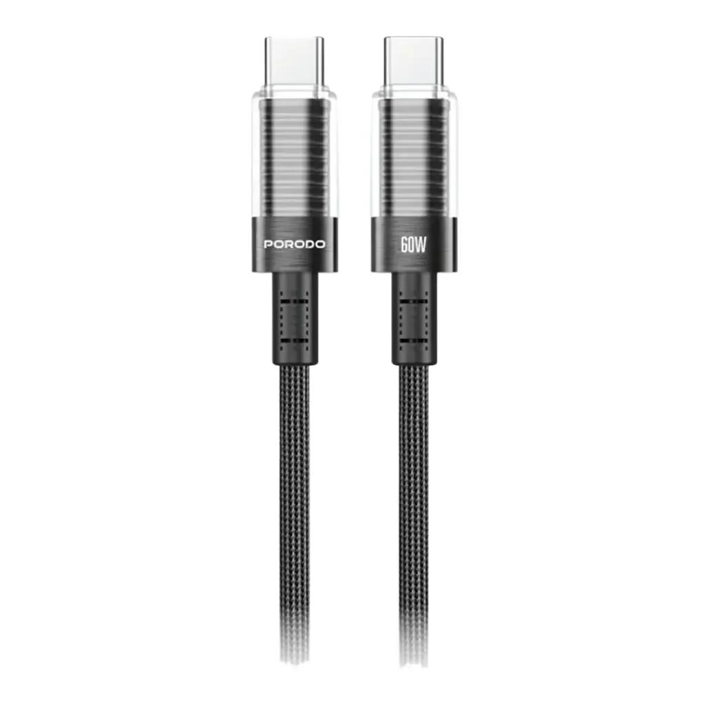 كيبل بورودو الشفاف من USB-C إلى USB-C