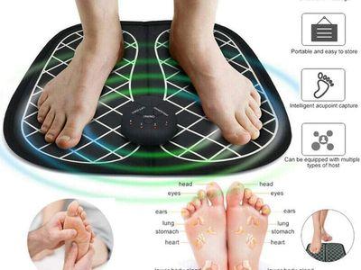 EMS Foot Massager, Portable Electric Foot Massage Mat, Adjustable 6 Vibration Modes