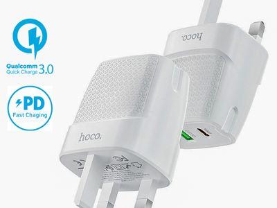 Hoco C85B Wall charger “C85B Bright” PD20W + QC3.0 UK plug