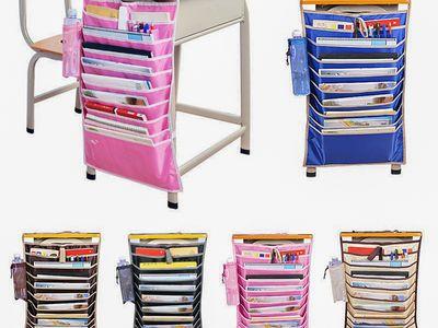 14 Pocket Hanging Desk Storage Organizer Bag