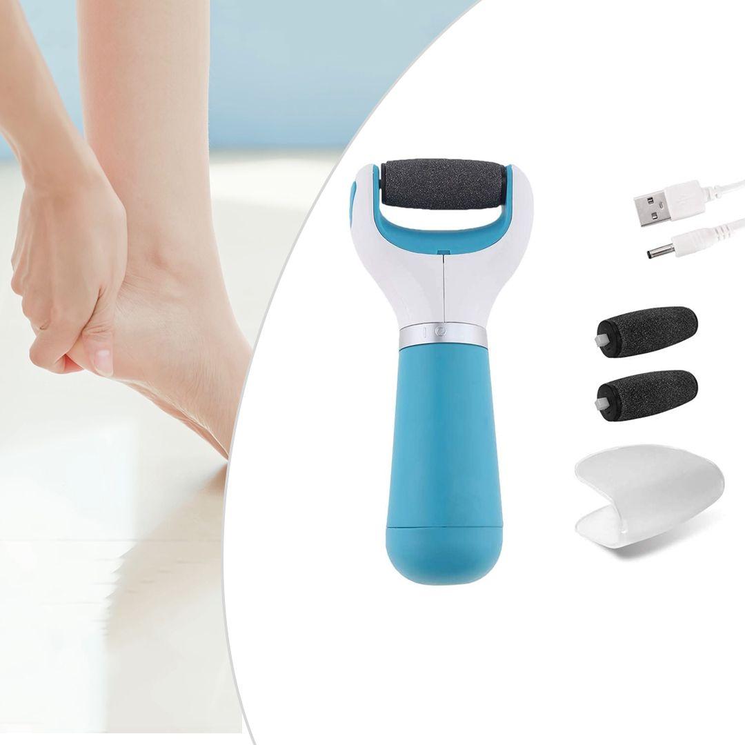  Electric Foot File NJ07004, Callus and Hard Skin Remover, Pedicure Tools with 2 Rollers for Dry Dead Skin and Repair Dry Feet