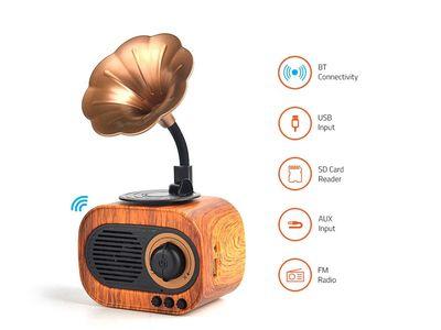 B5 Classic Retro Vintage Gramophone Style Wireless Bluetooth Speaker