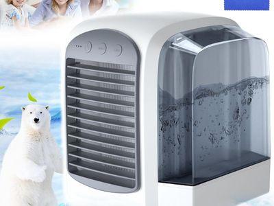 Portable Air Cooler with Adjustable Cooling Fan Air Purifier Rechargeable Night Light