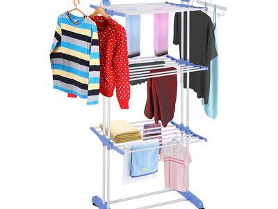 3 Layers clothes storage hanger organizer drying rack