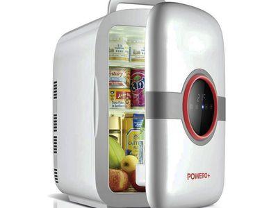 ثلاجة PowerO+ Mini Refrigerator بسعة 22 لتر مع شاشة تعمل باللمس