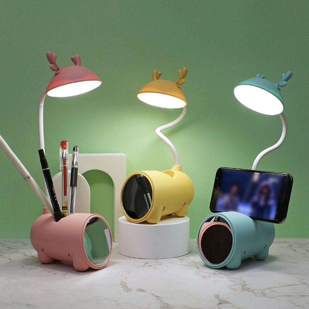 مصباح اضاءة LED وحامل مكتبي يعمل باللمس وقابل للشحن من خلال USB 
