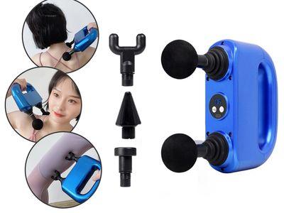 Portable Dual Head Body and Neck Massage Gun 6-Gear Adjustment to Take Care of Every Muscle