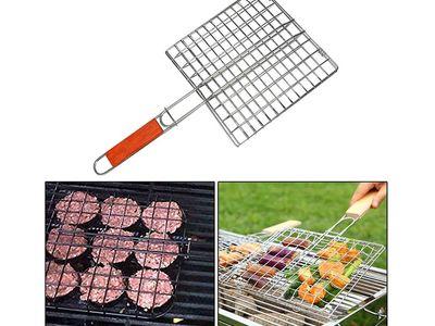 Portable Stainless Steel Barbecue Grill Foldable and Heat-Resistant