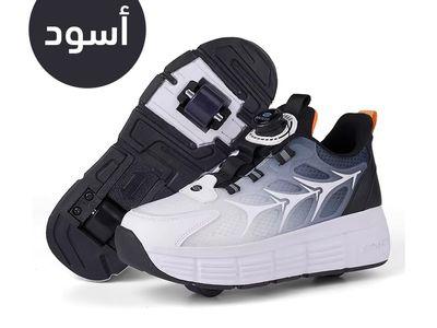 Roller Shoes With Rotating Buckle, Comfy Detachable Wheel Skate Sneakers