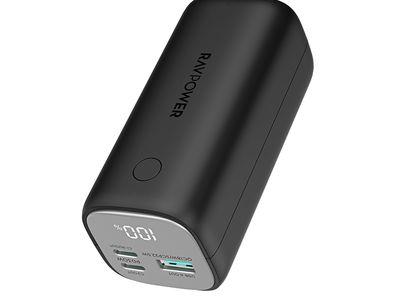 RAVPower RP-PB208 Mini 14000mAhPD30W Portable Power Bank with 2 Type-C ports and USB port