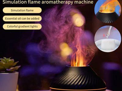 130ml Ultrasonic Air Humidifier and Air Freshener with Flame Light for Relaxing Moisturizing Skin