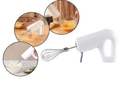 Corrosion-Resistant Stainless Steel Electric Egg Beater with 4 Speed Levels and Ergonomic Handle