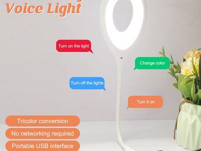 Voice Control Smart Rechargeable LED Night Light with 3 Brightness Modes Suitable for Home Use