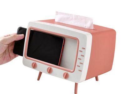 Multifunctional Tissue Box with Phone Holder Suitable