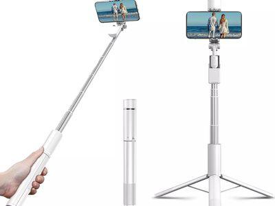 360 Degree Rotatable Selfie Stick Tripod with 3 Lighting Modes