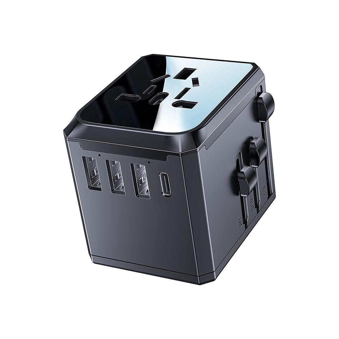 فيش شاحن عالمي Yesido MC10 مع 3 منافذ USB ومنفذ Type C ومنفذ كهرباء AC 