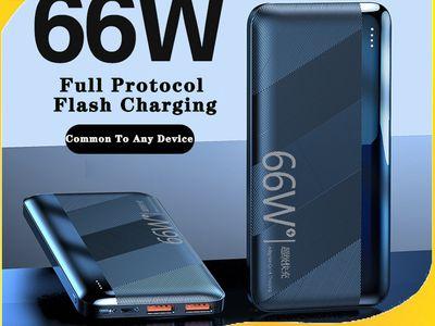 66W 50000mAh Power Bank with 2 USB Ports and 1 (Lightning+ Type-C) Port