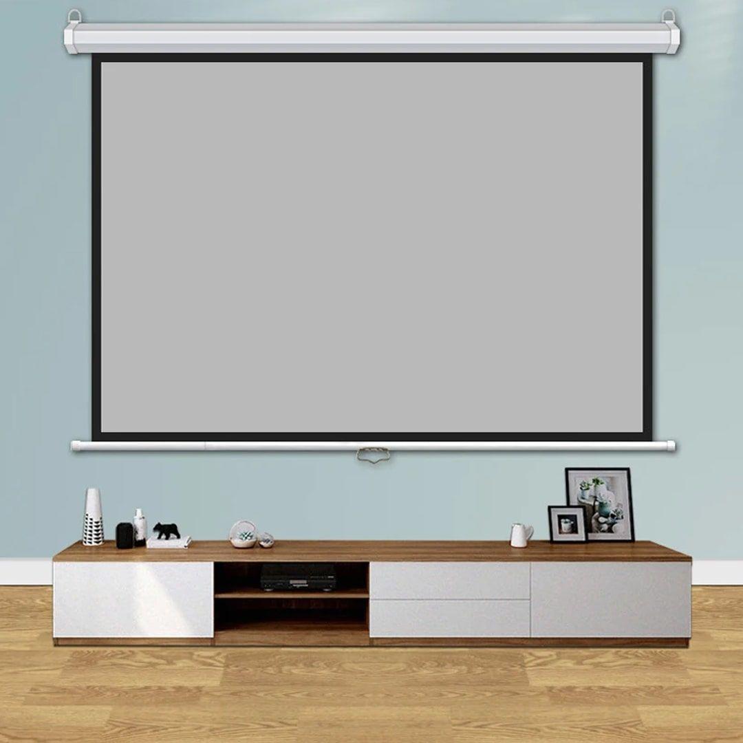 Retractable and Foldable Hanging Projector Display Screen