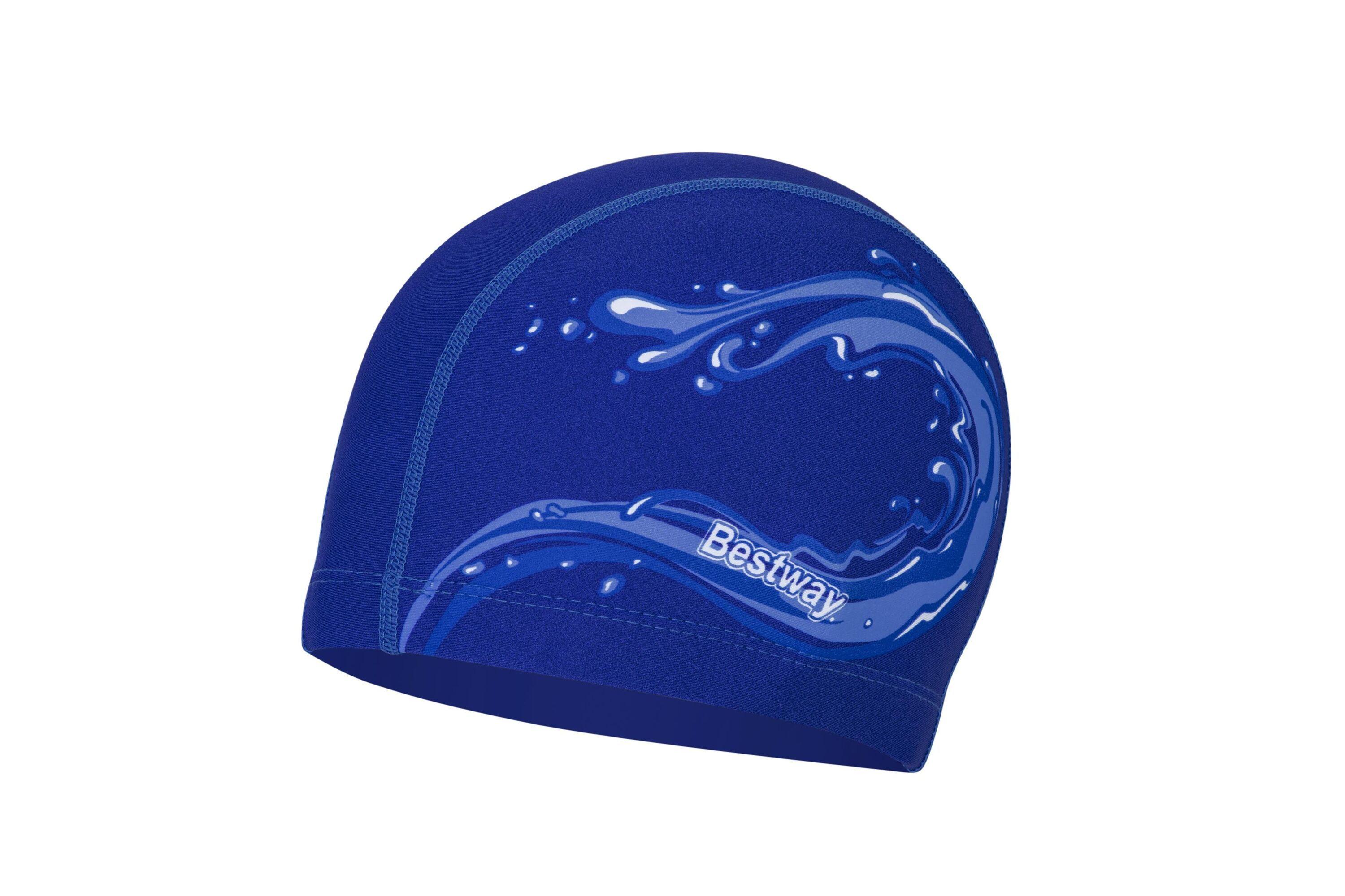 BESTWAY 26039 SLEEK'N STRETCH PREMIUM FABRIC SWIM CAP (One swim cap, one assorted colors) Age 14+