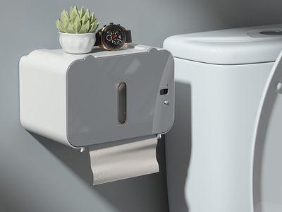 Wall-Mounted Tissue Holder with Removable Inner Box and USB Charging Port Waterproof and Moisture-Proof