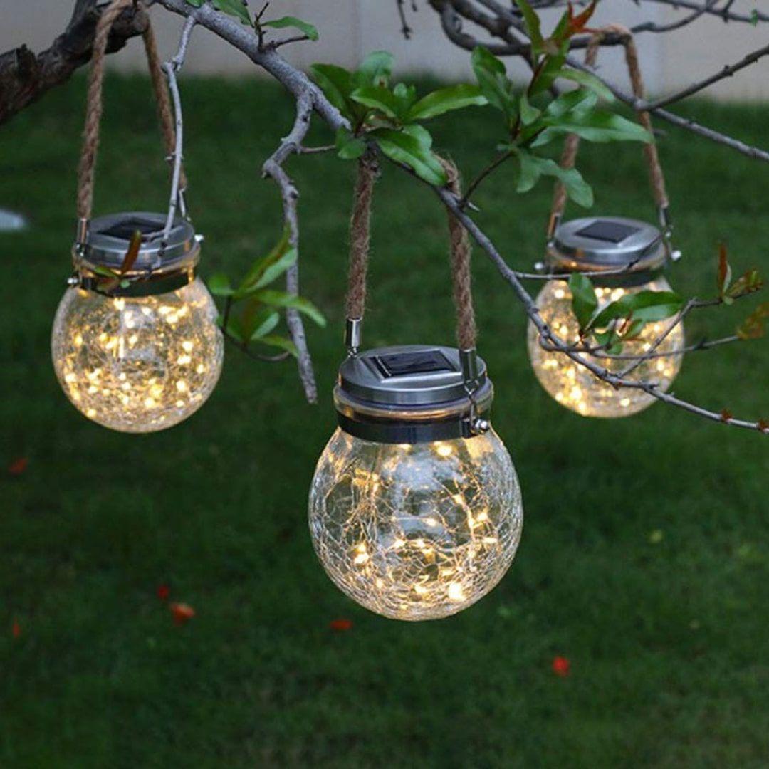 مصابيح اضاءة LED تعمل بالطاقة الشمسية بشكل كؤوس زجاجية