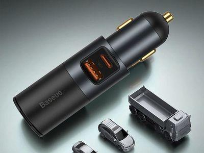 Baseus 120W car charger with 2 ports (UCB+Type-C)