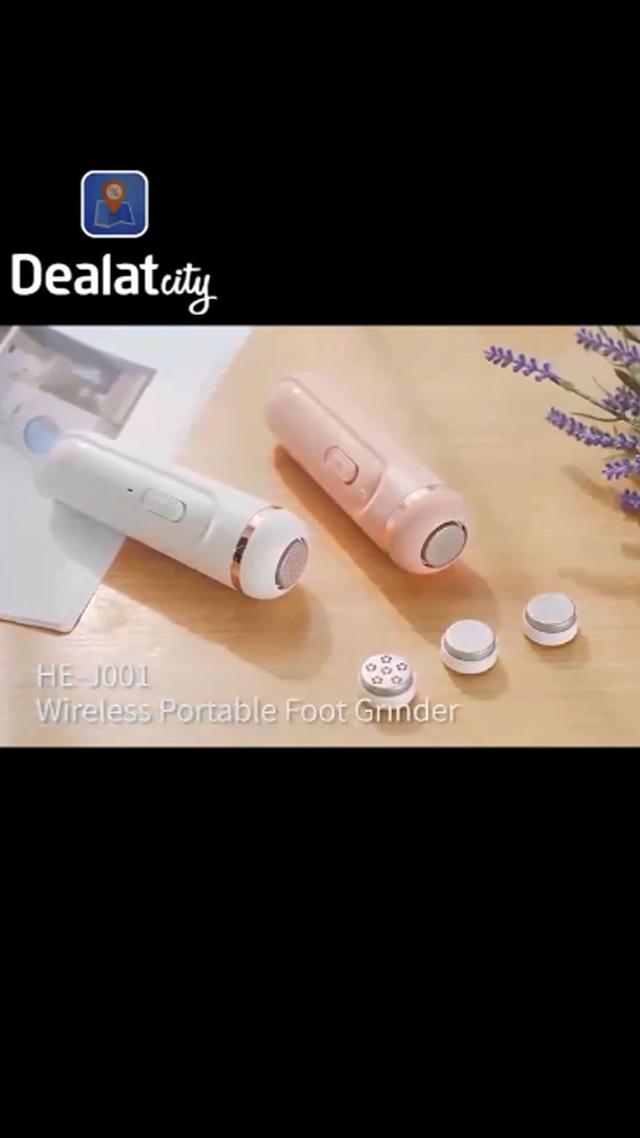 Wireless Portable Foot Grinder - Electric Foot Callus Remover - 3 Stainless Steel Waterproof Grinder Heads